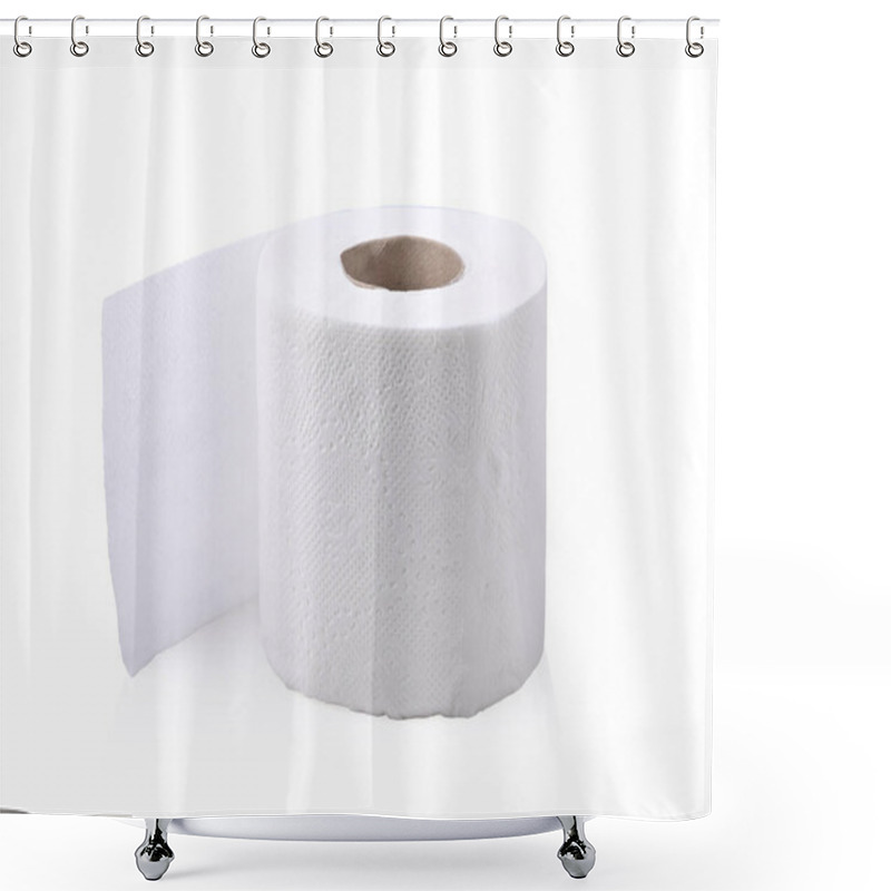 Personality  Toilet Paper, White Tissues On White Background Shower Curtains