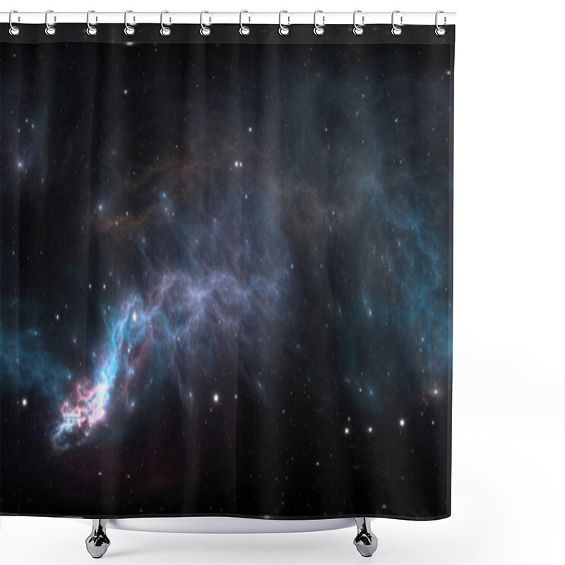 Personality  360 Degree Space Nebula Panorama, Equirectangular Projection, Environment Map. HDRI Spherical Panorama. Space Background With Nebula And Stars. 3d Illustration Shower Curtains