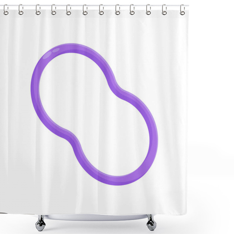 Personality  Vaginal Ring Flat Vector Illustration Isolated Shower Curtains