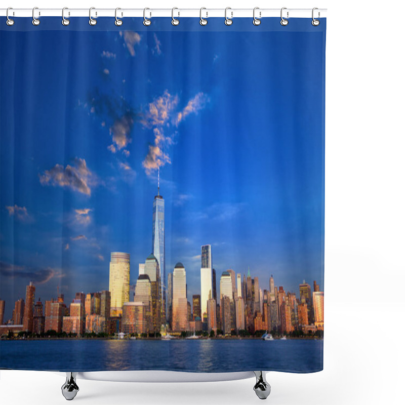 Personality  Lower Manhattan Skyline Shower Curtains