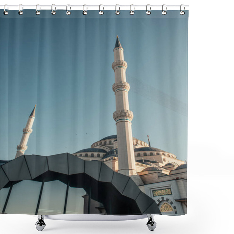 Personality  Modern Construction Near Mihrimah Sultan Mosque, Istanbul, Turkey Shower Curtains