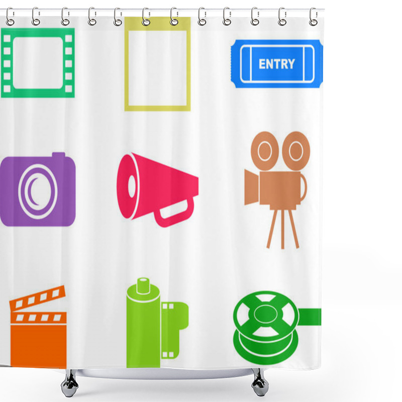 Personality  Film Shapes Cartoon Shower Curtains