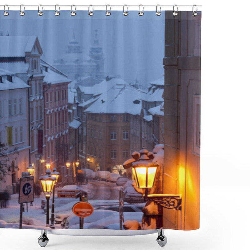 Personality  Prague In Winter Shower Curtains