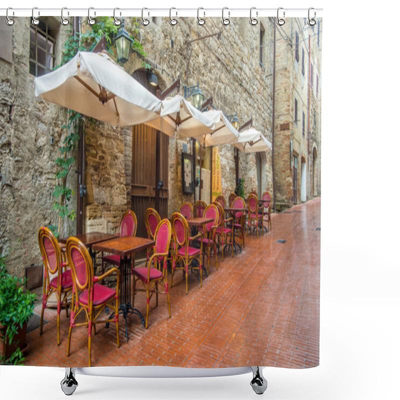 Personality  Alley In San Gimignano Tuscany Italy Shower Curtains