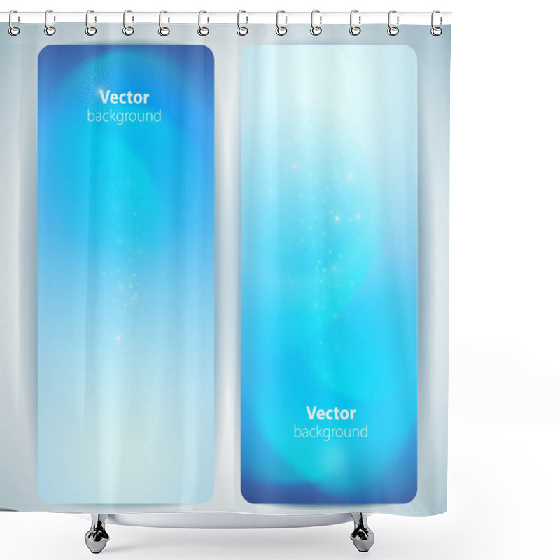 Personality  Set Of Abstract Vector Banners. Shower Curtains