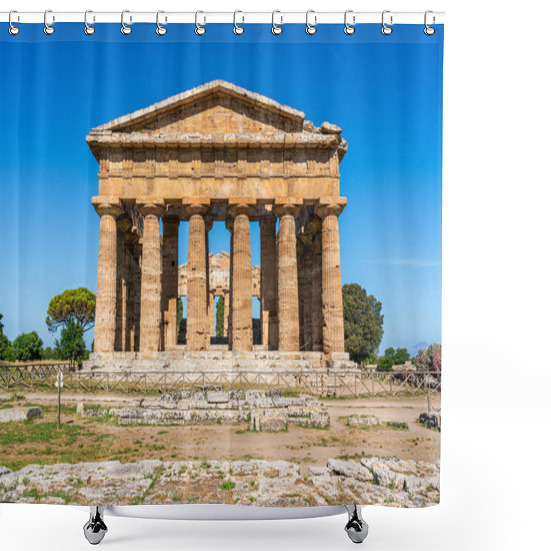 Personality  The Majestic Archeological Site Of Paestum, In The Province Of Salerno, Campania, Italy. Shower Curtains