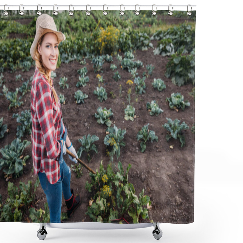 Personality  Farmer Hoeing Beets Shower Curtains