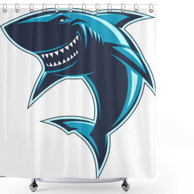 Personality  Sharks Logo Shower Curtains