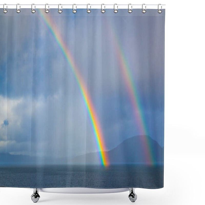 Personality  Rainbow Over The Norwegian Sea  Shower Curtains