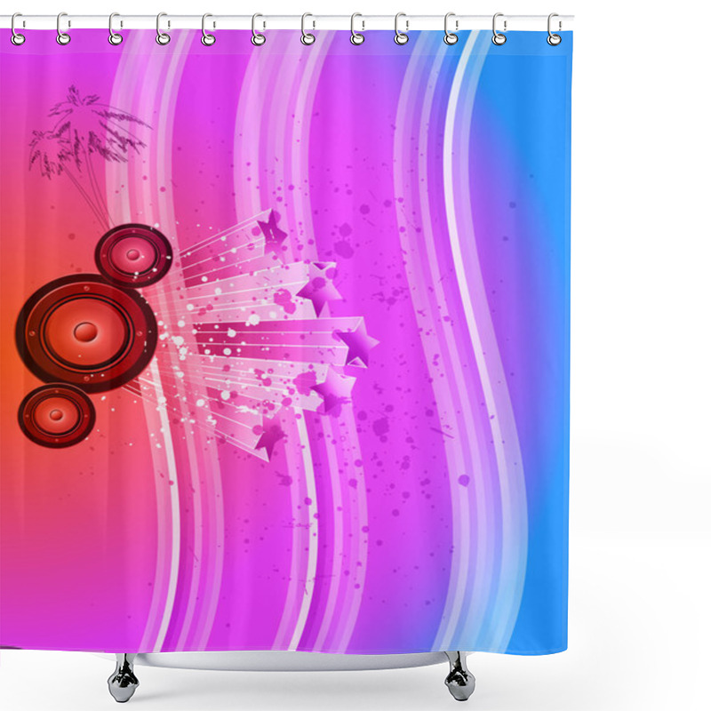 Personality  Disco Club Flyer Shower Curtains