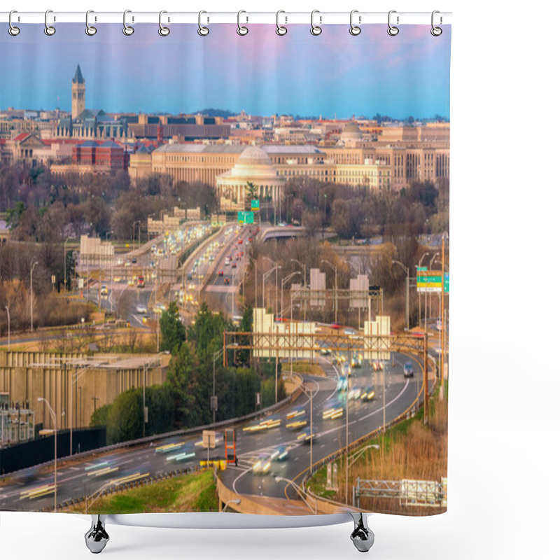 Personality  Washington, D.C. City Skyline At Twilight Shower Curtains