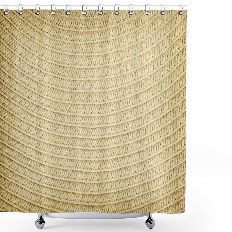 Personality  Woven Straw Background Or Texture Shower Curtains