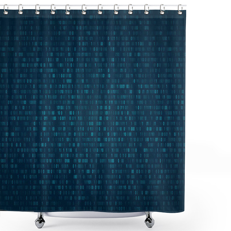 Personality  Abstract Binary Background For Hackathon And Other Digital Events. Fallen Zero Numbers With Matrix Effect On Futuristic Background. Shower Curtains