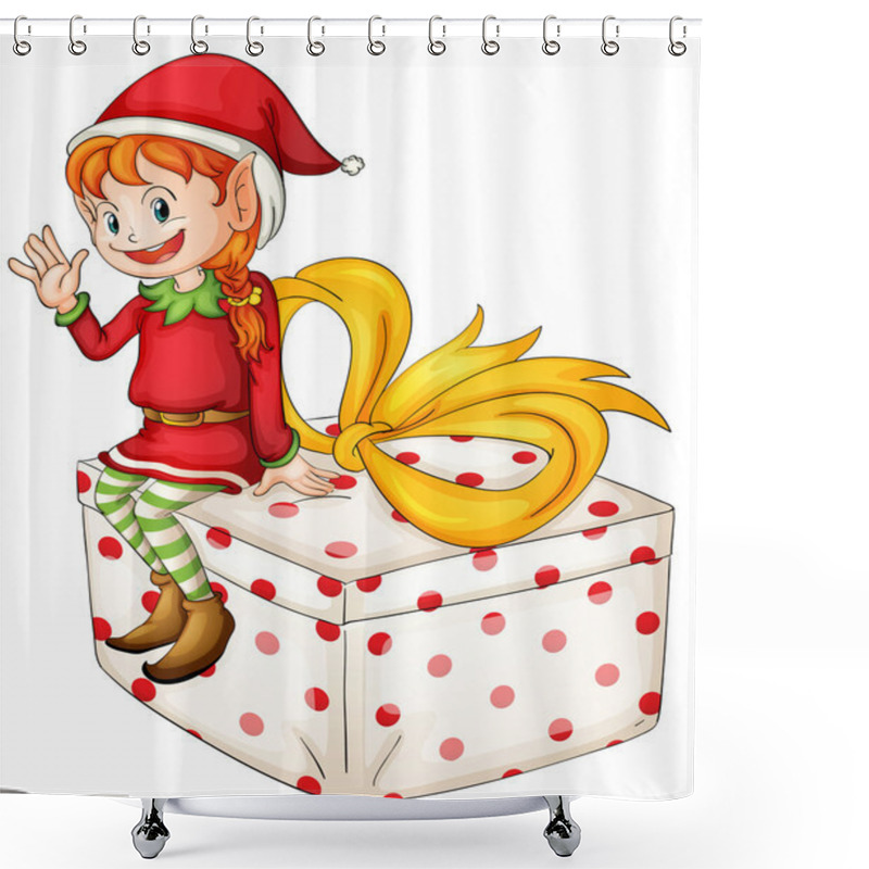 Personality  Christmas Elf Shower Curtains