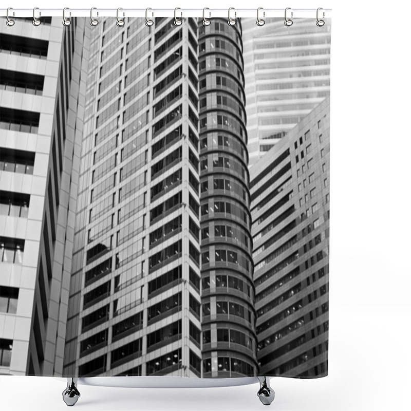 Personality  Business Buildings Shower Curtains