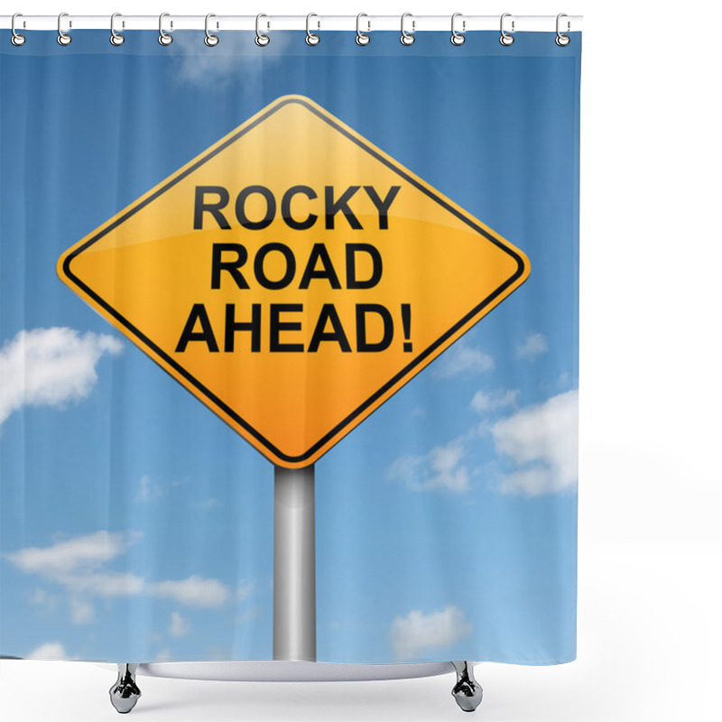 Personality  Rocky Road Ahead. Shower Curtains