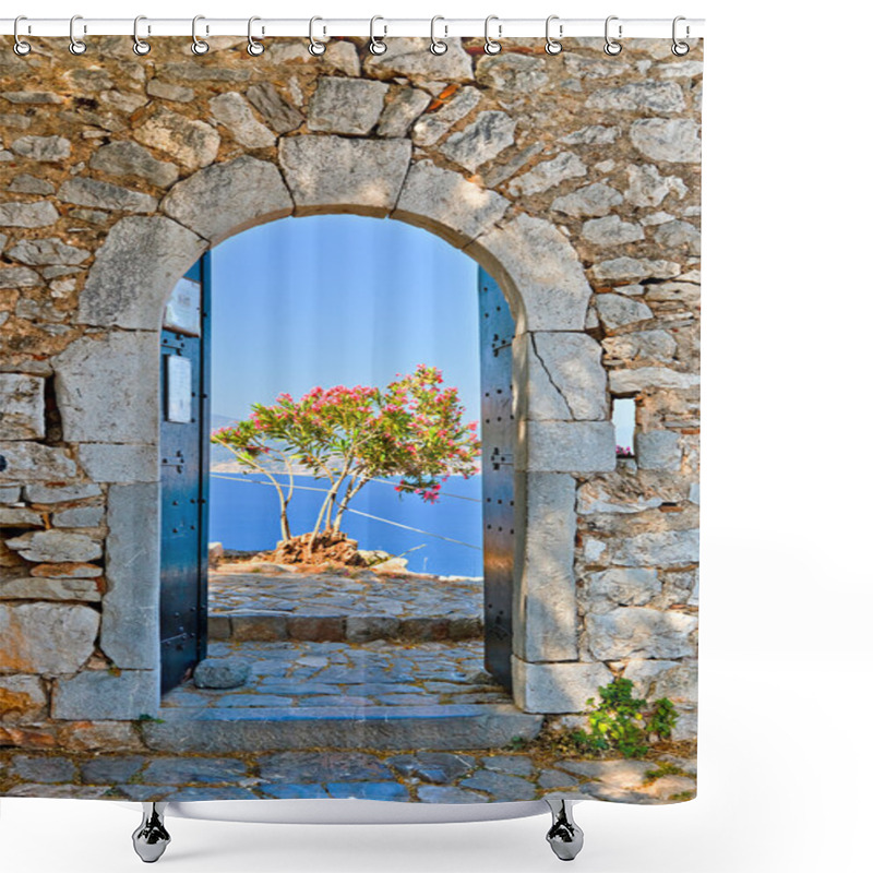 Personality  Gate In Palamidi Fortress, Nafplio, Greece Shower Curtains