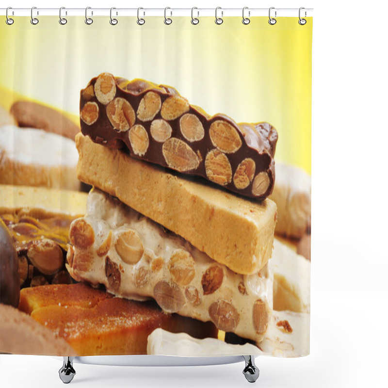 Personality  Turron, Polvorones And Mantecados, Typical Christmas Confections Shower Curtains