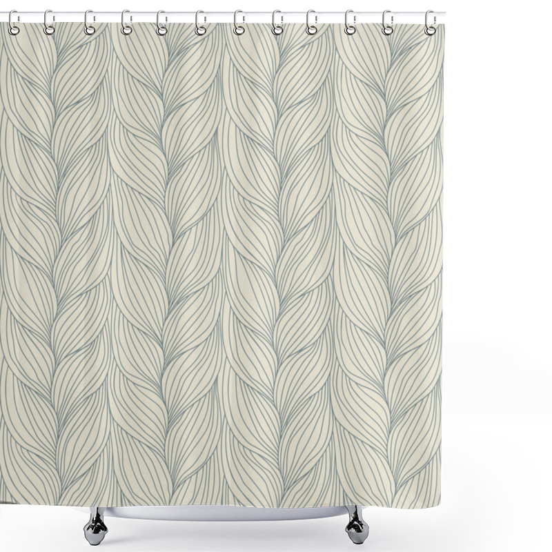 Personality  Seamless Pattern With Braids Weaving Shower Curtains