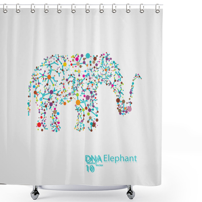 Personality  Molecular Structure In The Form Of Elephant Shower Curtains