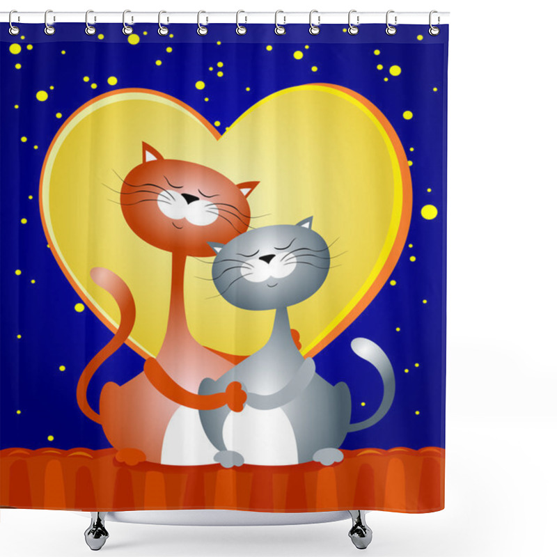 Personality  Two Cats Shower Curtains