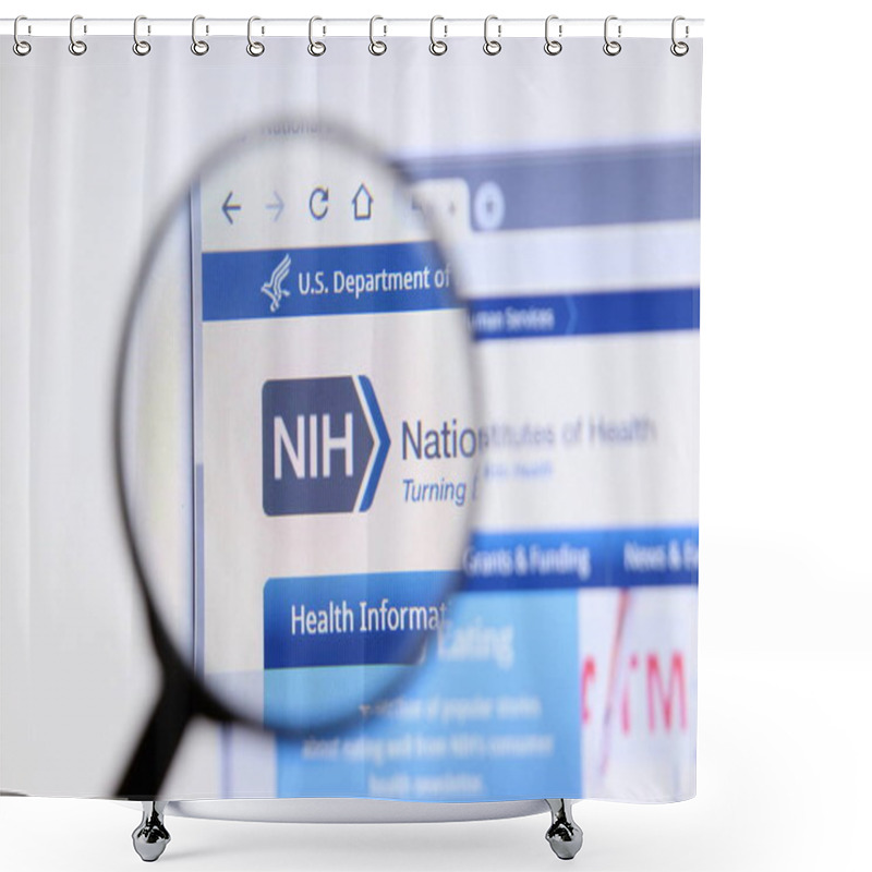 Personality  Los Angeles, California, USA - 3 December 2019: NIH Website Page. Nih.gov Logo On Display Screen, Illustrative Editorial Shower Curtains