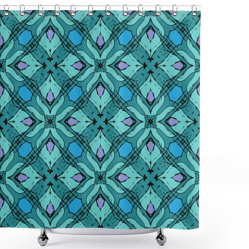 Personality  Oriental Pattern With Indian, Thai Ethnic Motifs Shower Curtains