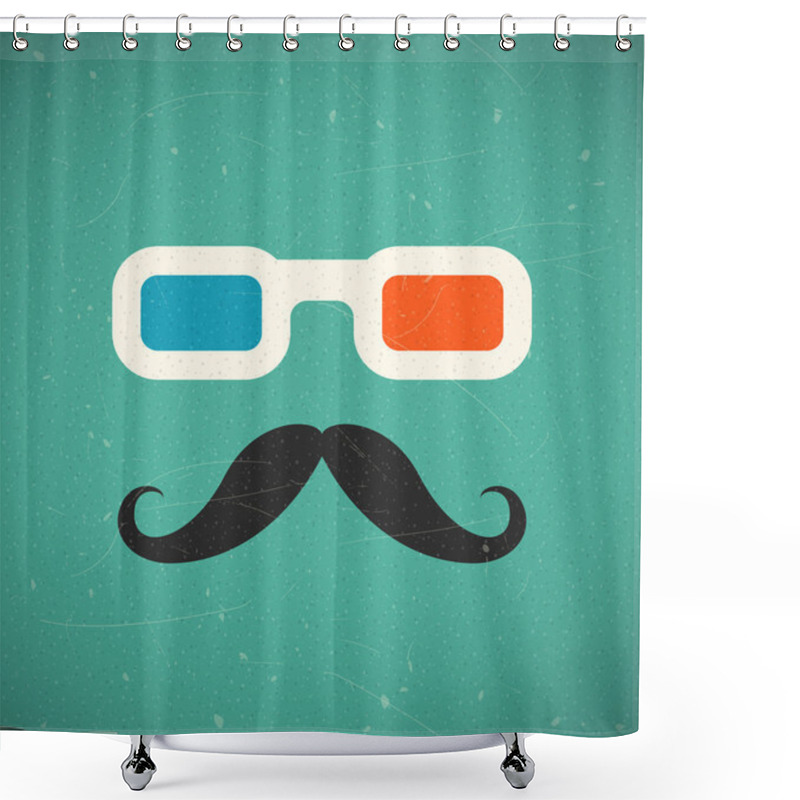 Personality  Hipster 3d Cinema Shower Curtains