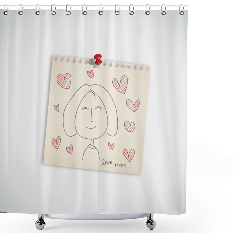 Personality  Card For Mother's Day Shower Curtains