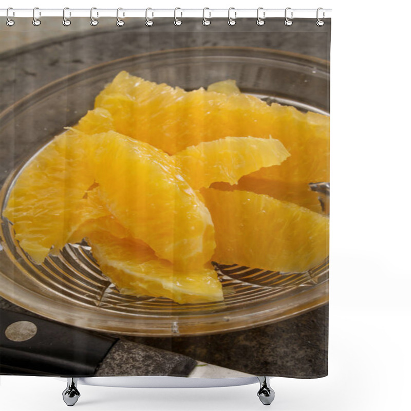 Personality  Preparing Fresh Tasty Oranges Shower Curtains