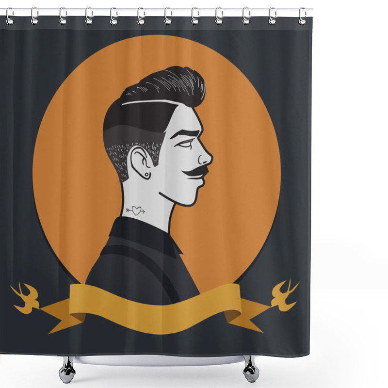 Personality  Hipster Hair  Shower Curtains