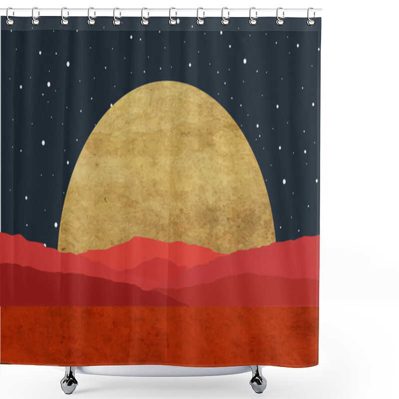 Personality  The Landscape Of The Planet Mars Shower Curtains