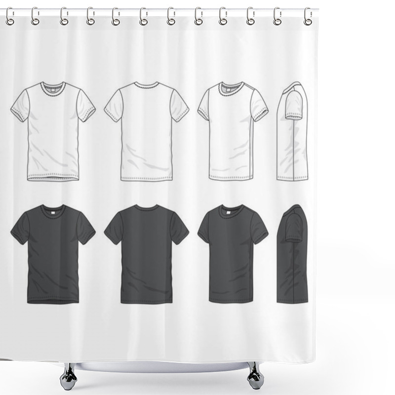 Personality  Blank T-shirt Shower Curtains