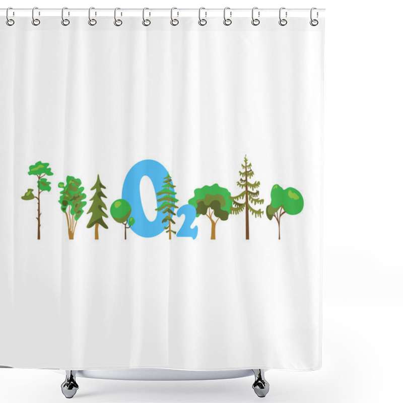 Personality  Cartoon Image Of Photosynthesis Trees Shower Curtains