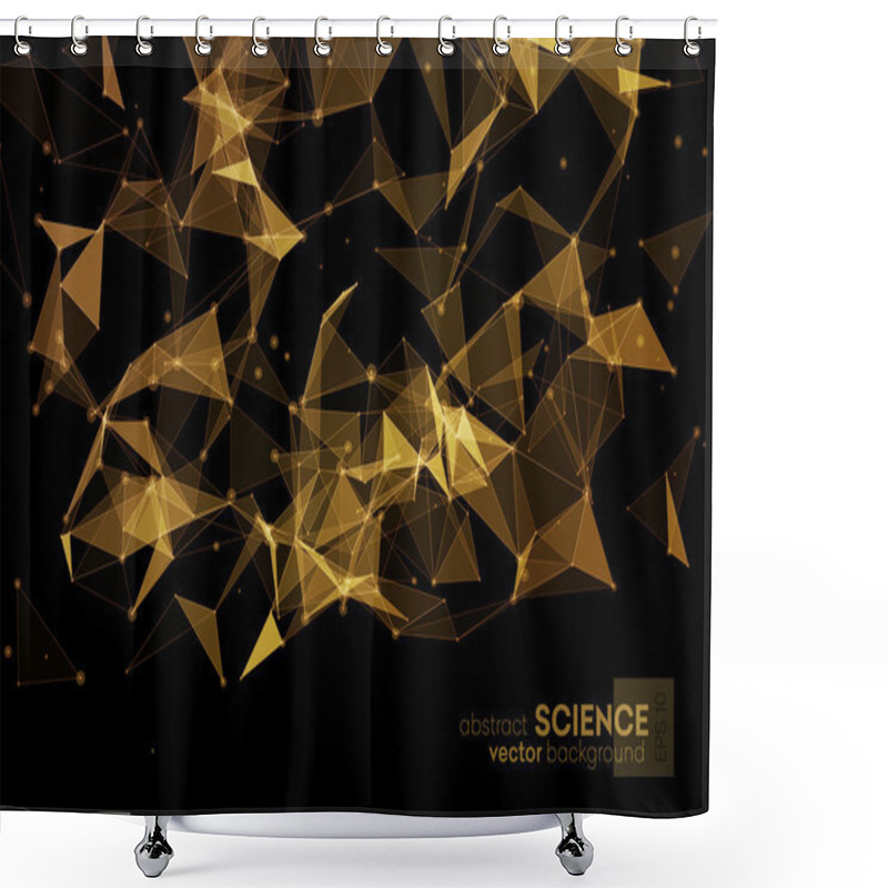 Personality  Wireframe Mesh Polygonal Background. Shower Curtains