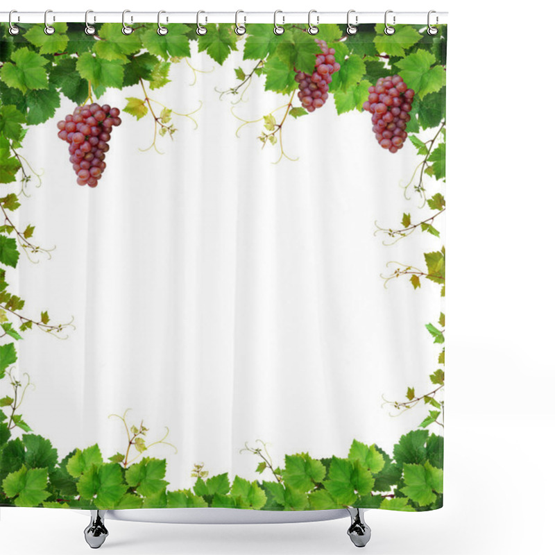 Personality  Grapevine Frame With Pink Grapes Shower Curtains