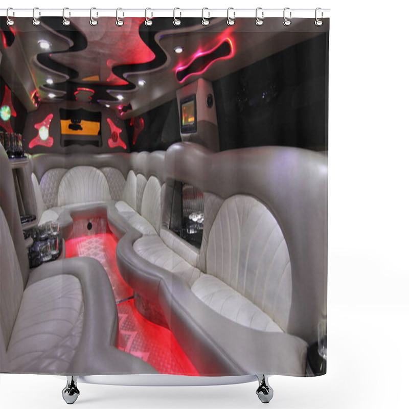 Personality  Interior Of The Car With Lighting Shower Curtains