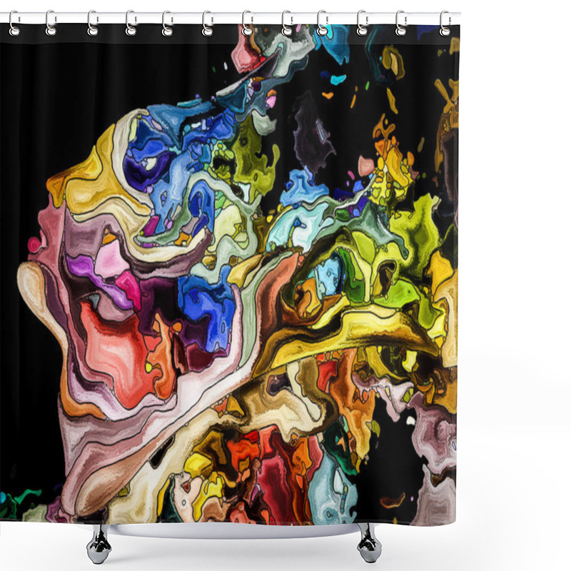 Personality  Unfolding Of Self Fragmentation Shower Curtains