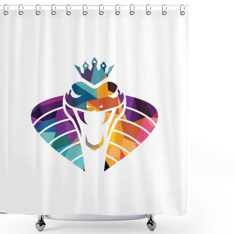 Personality  logo of danger snake shower curtains