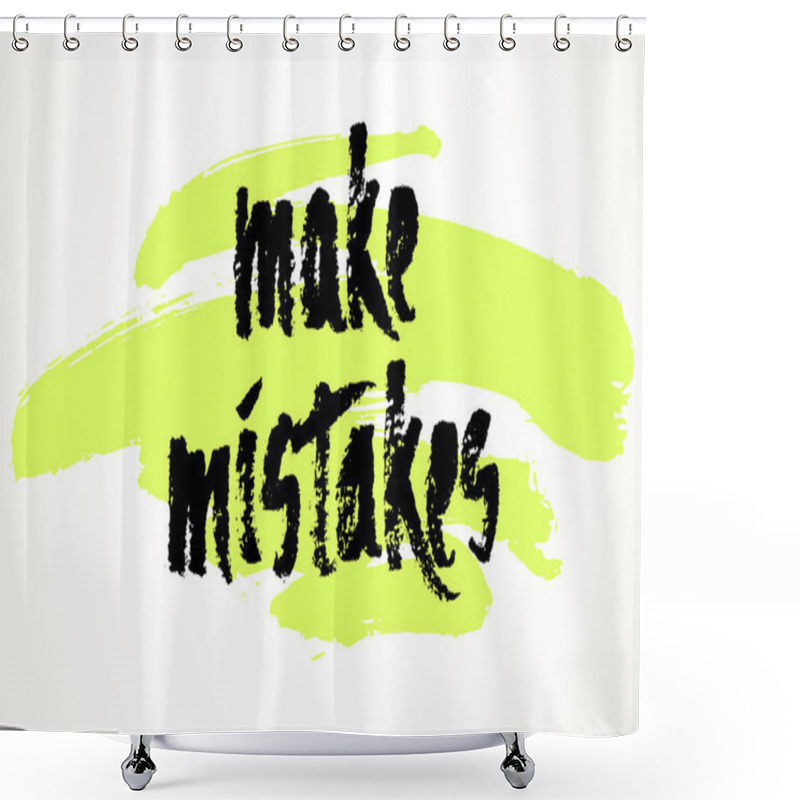 Personality  Motivation Hand Drawn Lettering Shower Curtains