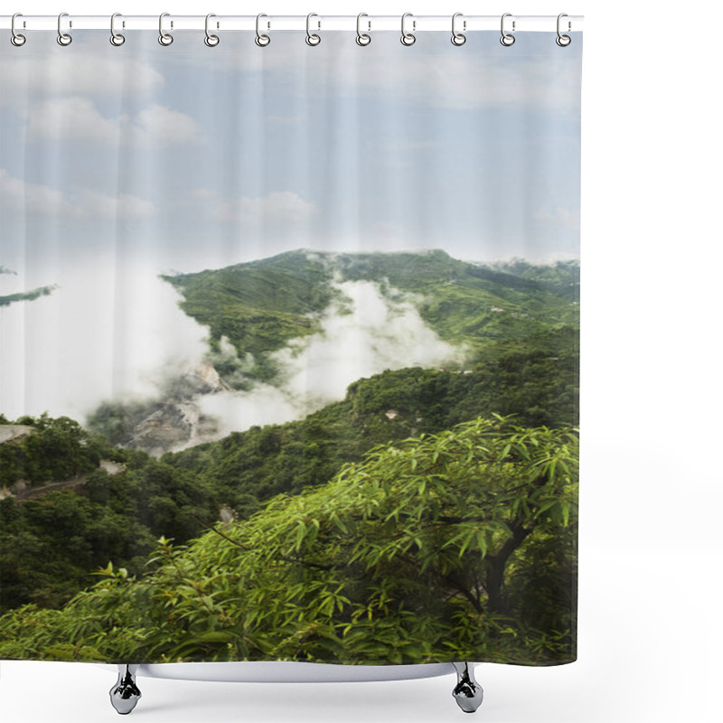 Personality  Valley Covered By Fog Shower Curtains