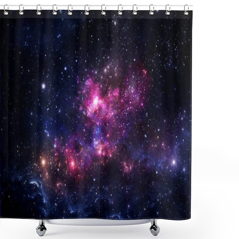 Personality   Space Galaxy On Dark Background - Illustration Design Shower Curtains