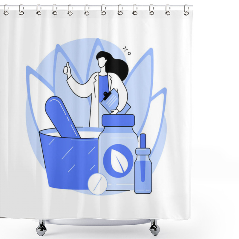 Personality  Homeopathy Abstract Concept Vector Illustration. Shower Curtains