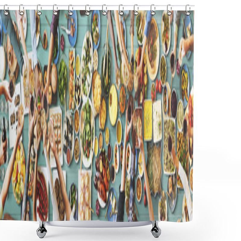 Personality  People Enjoying Food  Shower Curtains