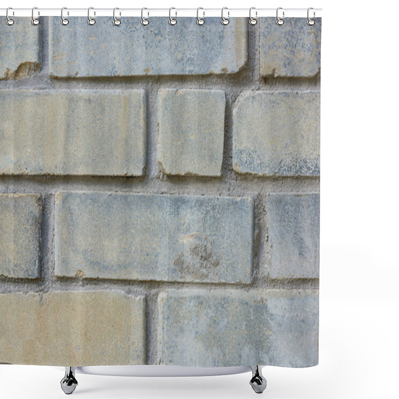 Personality  Close-up View Of Old Weathered Brick Wall Texture Shower Curtains