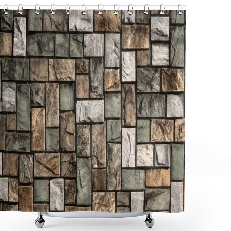 Personality  Marble Stone Wall Shower Curtains