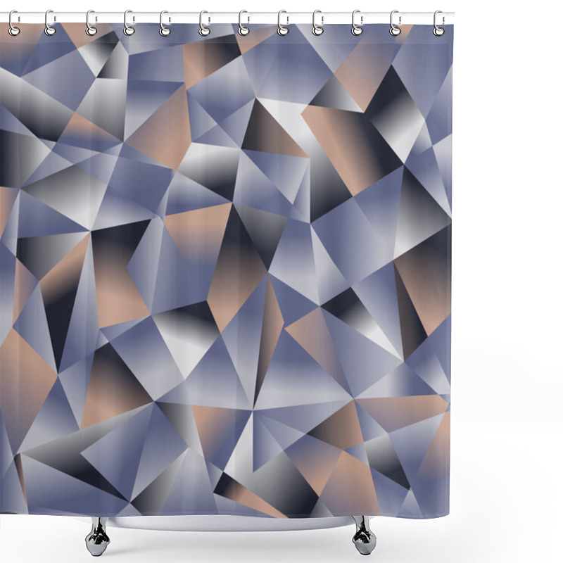 Personality  Polygon Background. Abstract Texture Shower Curtains