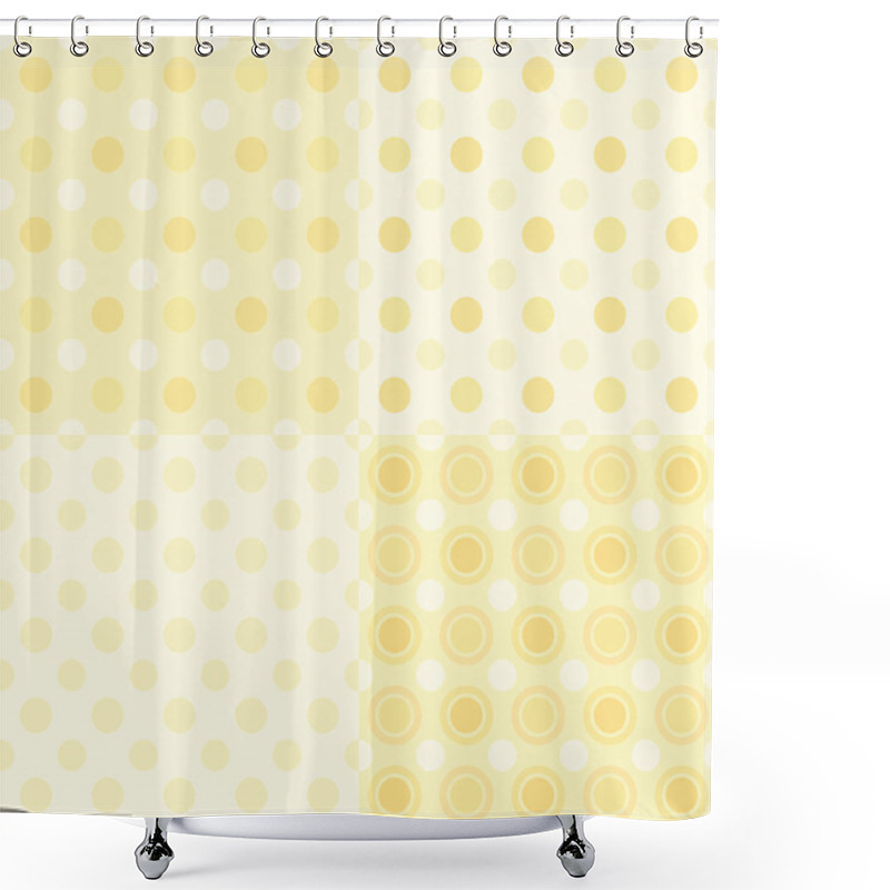 Personality  Seamless Polka Dot Patterns Shower Curtains