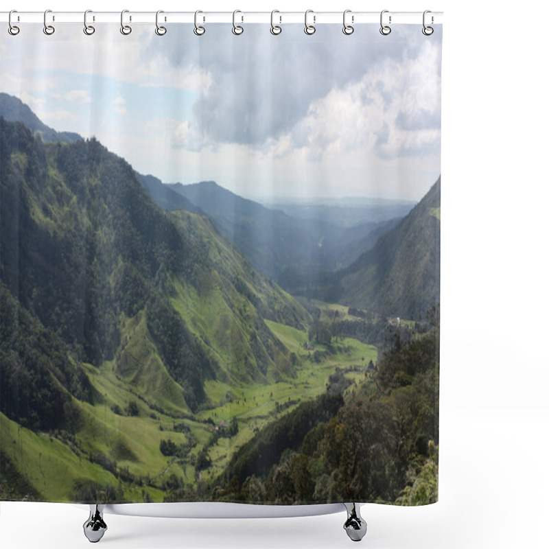 Personality  Cocora Valley And Palm Forests Shower Curtains