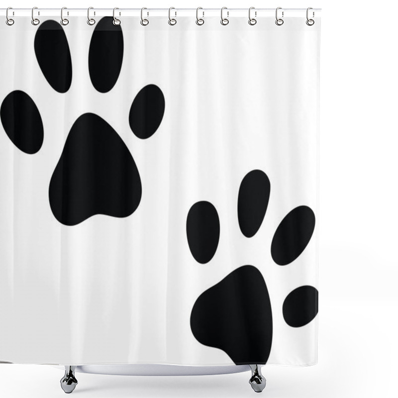 Personality  Vector Cats Paws Shower Curtains